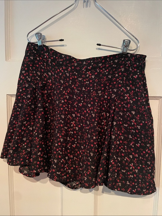Zara Pants - Zara Black with Red Floral Design Skort